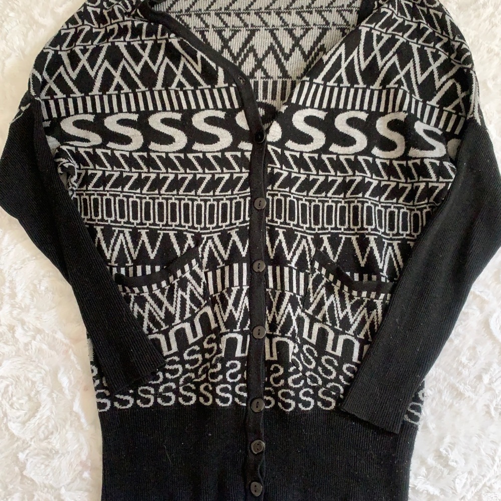 Material Girl- Cardigan Button Up Sweater